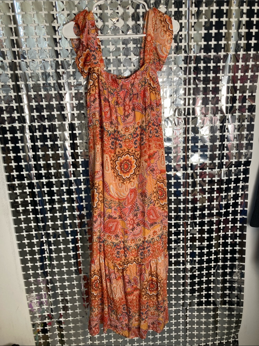 Knox Rose Orange Paisley Maxi Dress